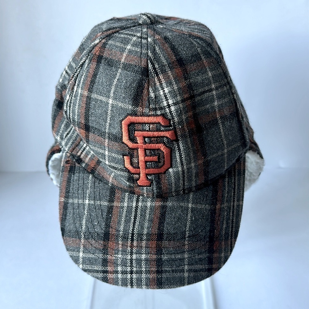 San Francisco Giants MLB Plaid Wool Earflap Hat